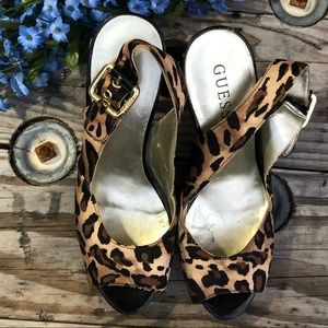 Guess animal print heel 7.5M